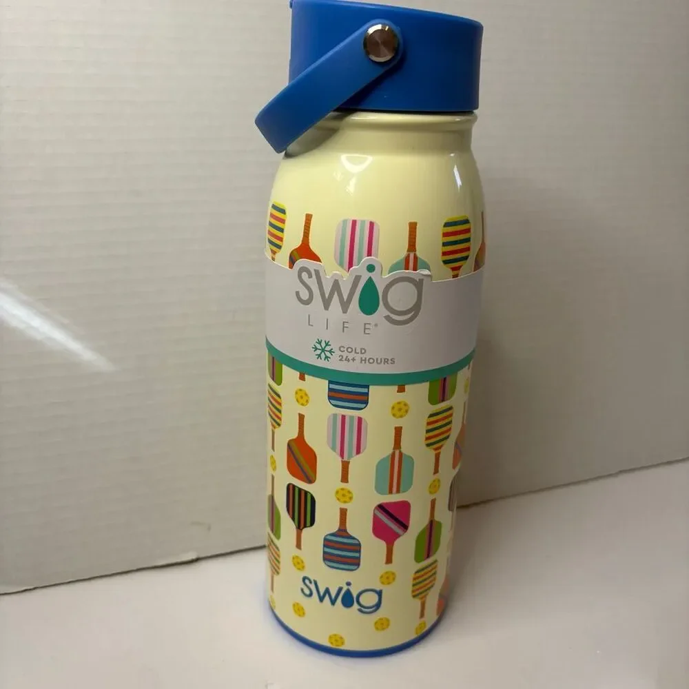 Swig Life 36oz Insulated Water Bottle with Straw and Lid Pickleball NWT